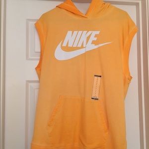 Orange NWT Nike sleeveless hoodie.
